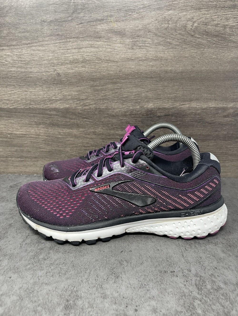 Brooks Ghost 12 Womens Size 8.5 DNA LOFT Running Shoes Purple Black